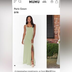 Moss Green Bridesmaid Dress